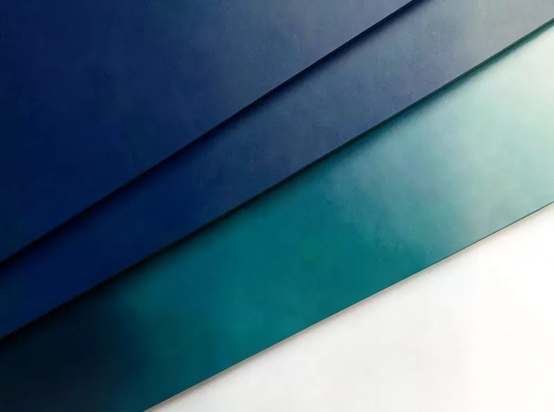 Abstract geometric animation concept in blue and teal